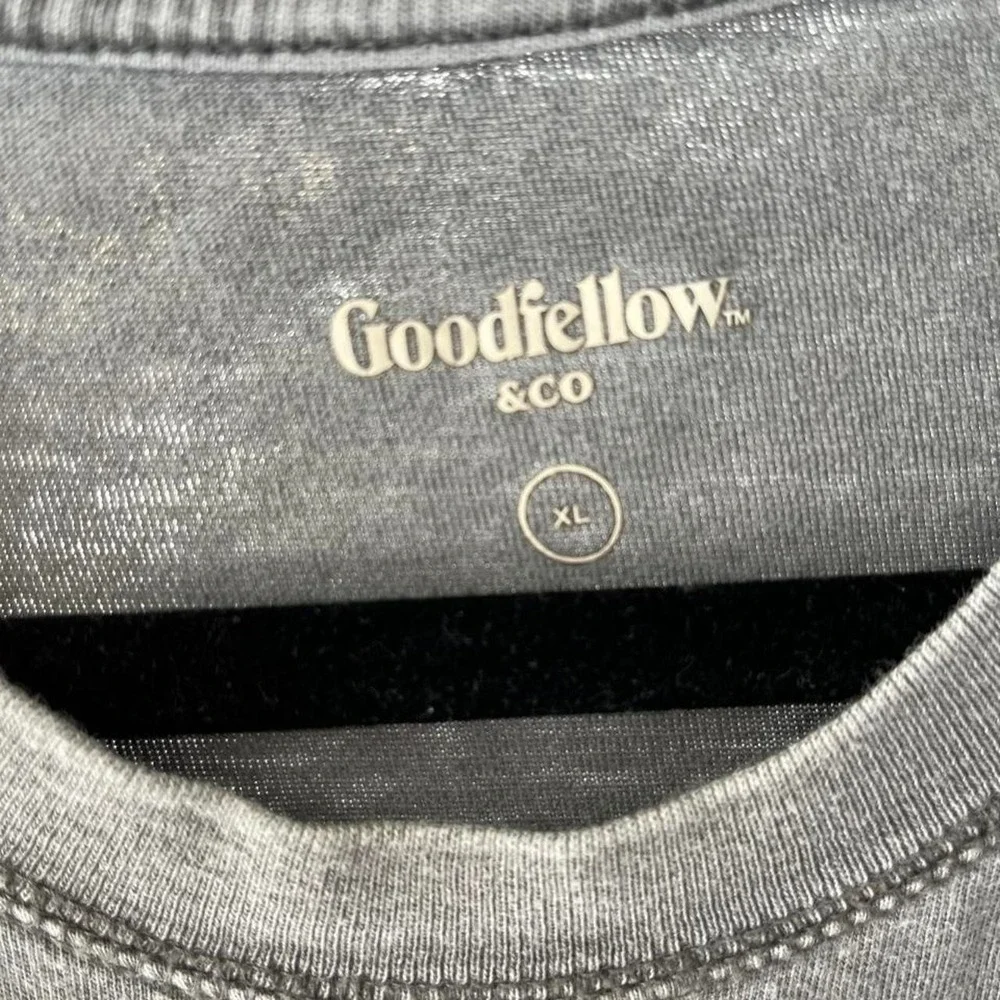 Goodfellow & Co Grey Pocket Tee Vintage Distressed Mens Sz XL
